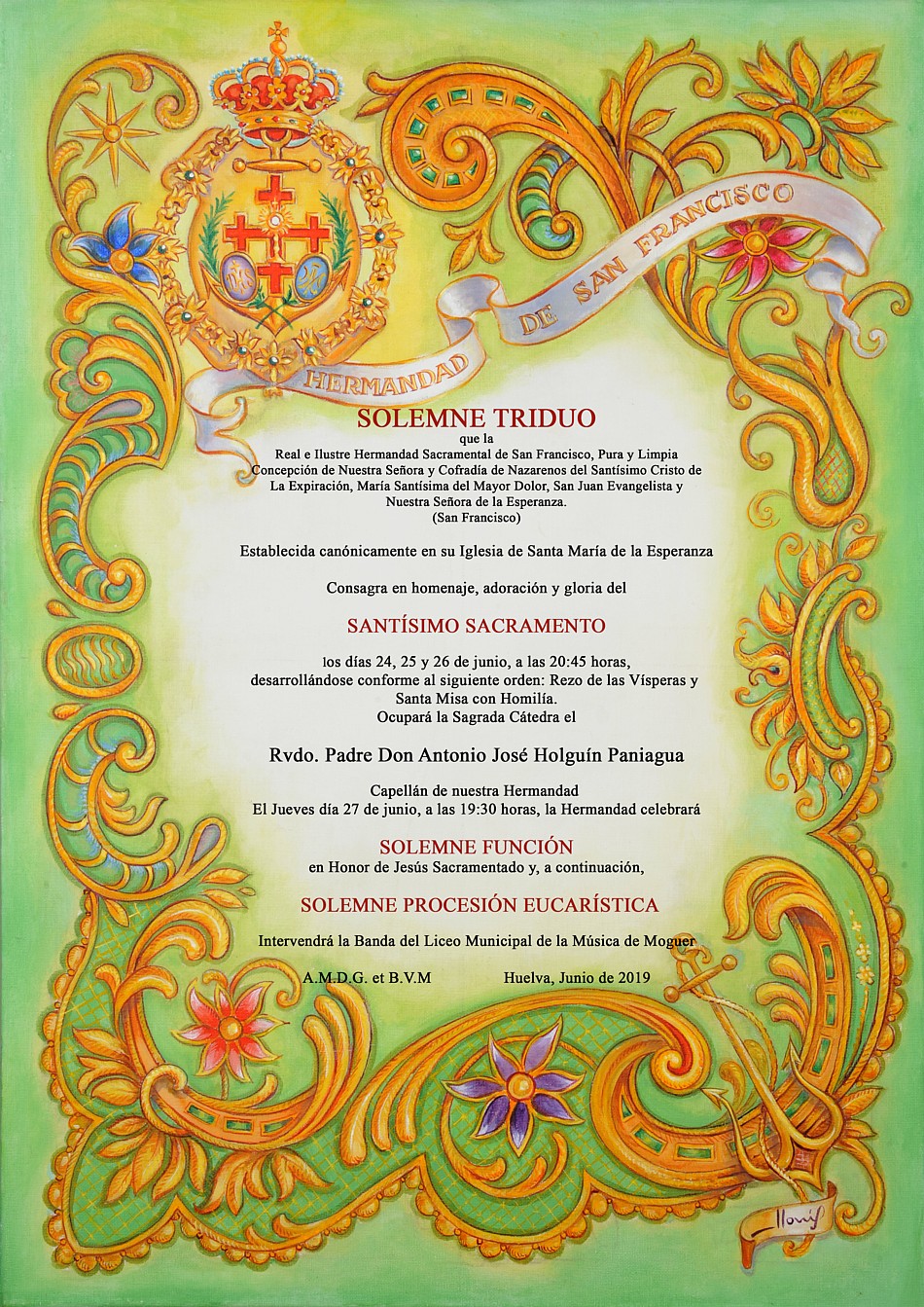 Solemnes Cultos al Santísimo Sacramento - Hermandad Esperanza de Huelva