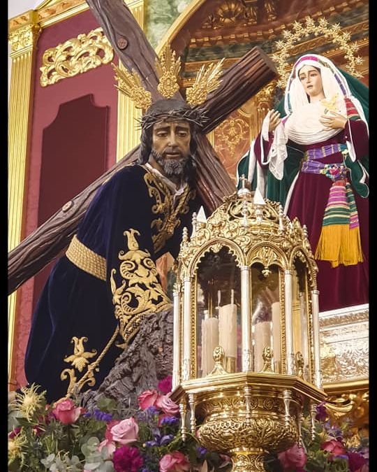 FOTOGRAFÍAS DE NTRO. PADRE JESÚS DE LAS PENAS EN SUS TRES CAÍDAS EN EL INTERIOR DE LA IGLESIA SANTA MARÍA DE LA ESPERANZA.