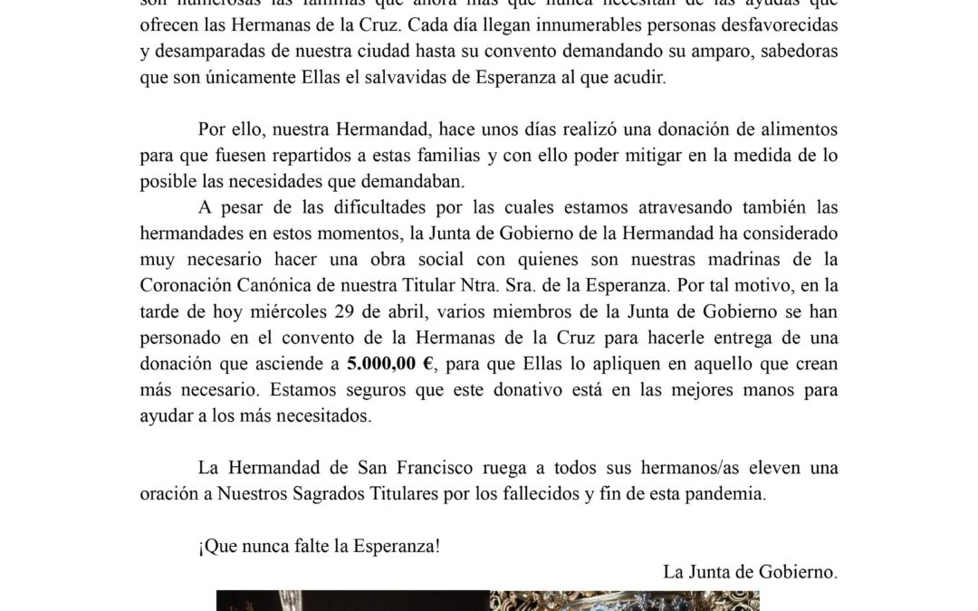 COMUNICADO JUNTA DE GOBIERNO