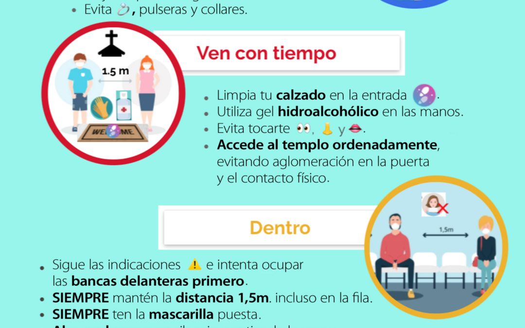 HORARIOS DE MISA Y APERTURA TEMPLO IGLESIA SANTA MARÍA DE LA ESPERANZA.