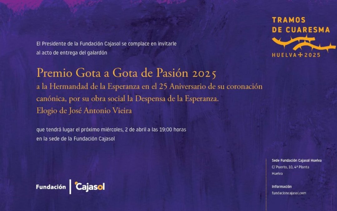 PREMIO GOTA A GOTA DE PASIÓN 2025