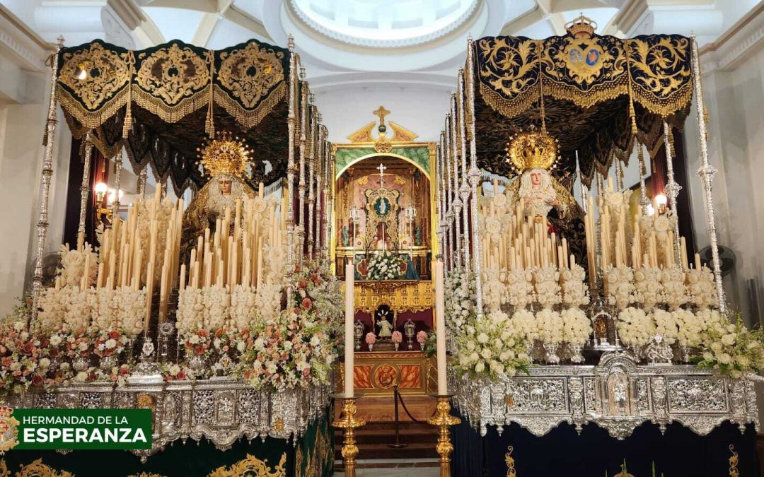 TODO PREPARADO EN LA IGLESIA DE SANTA MARÍA DE LA ESPERANZA PARA LA PROCESIÓN JUBILAR MARIANA