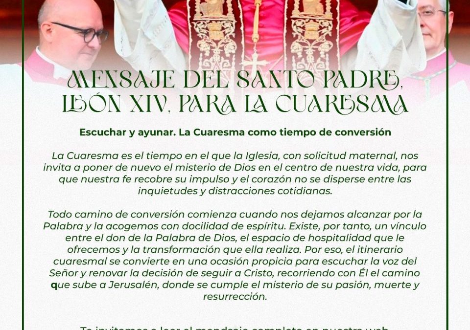Mensaje del Santo Padre León XIV para la Cuaresma de 2026